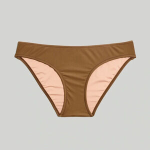 Madewell classic contrast bikini bottom small weathered walnut brown